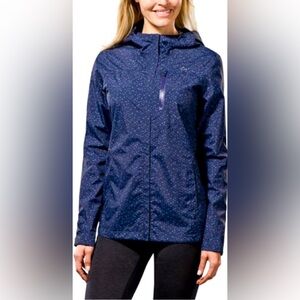 Paradox Women's Navy Patterned rain Jacket like new